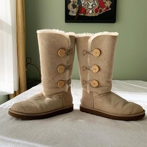 UGG Bailey Button Triplet Boot, Sand